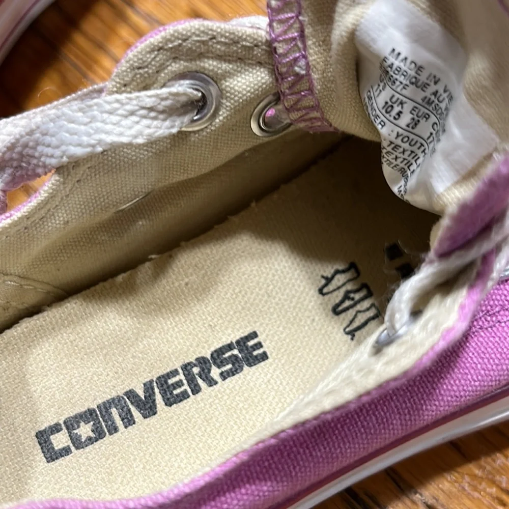 Converse All Star pink youth size 11. Low top sneakers.